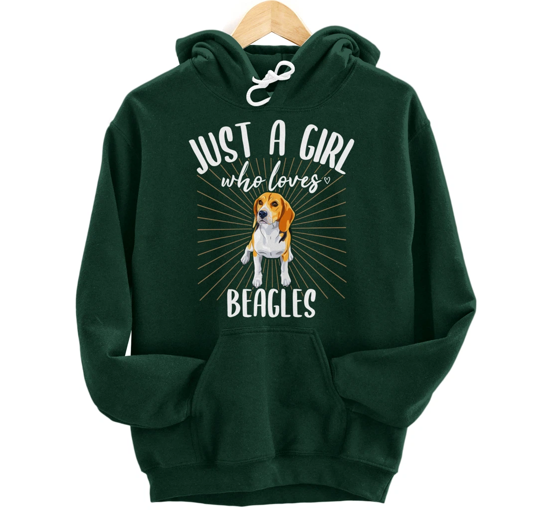Just a Girl Who Loves Beagles - Cute Beagle Dog Pullover Hoodie
