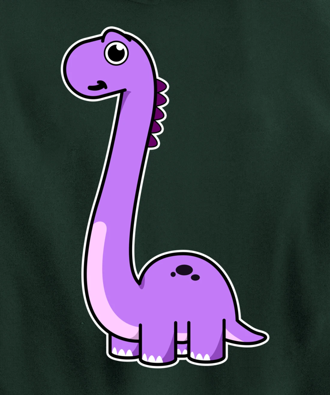 Cute Brontosaurus Dinosaur Tee - Purple Dino Pullover Hoodie