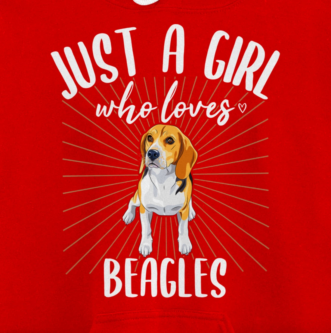 Just a Girl Who Loves Beagles - Cute Beagle Dog Pullover Hoodie