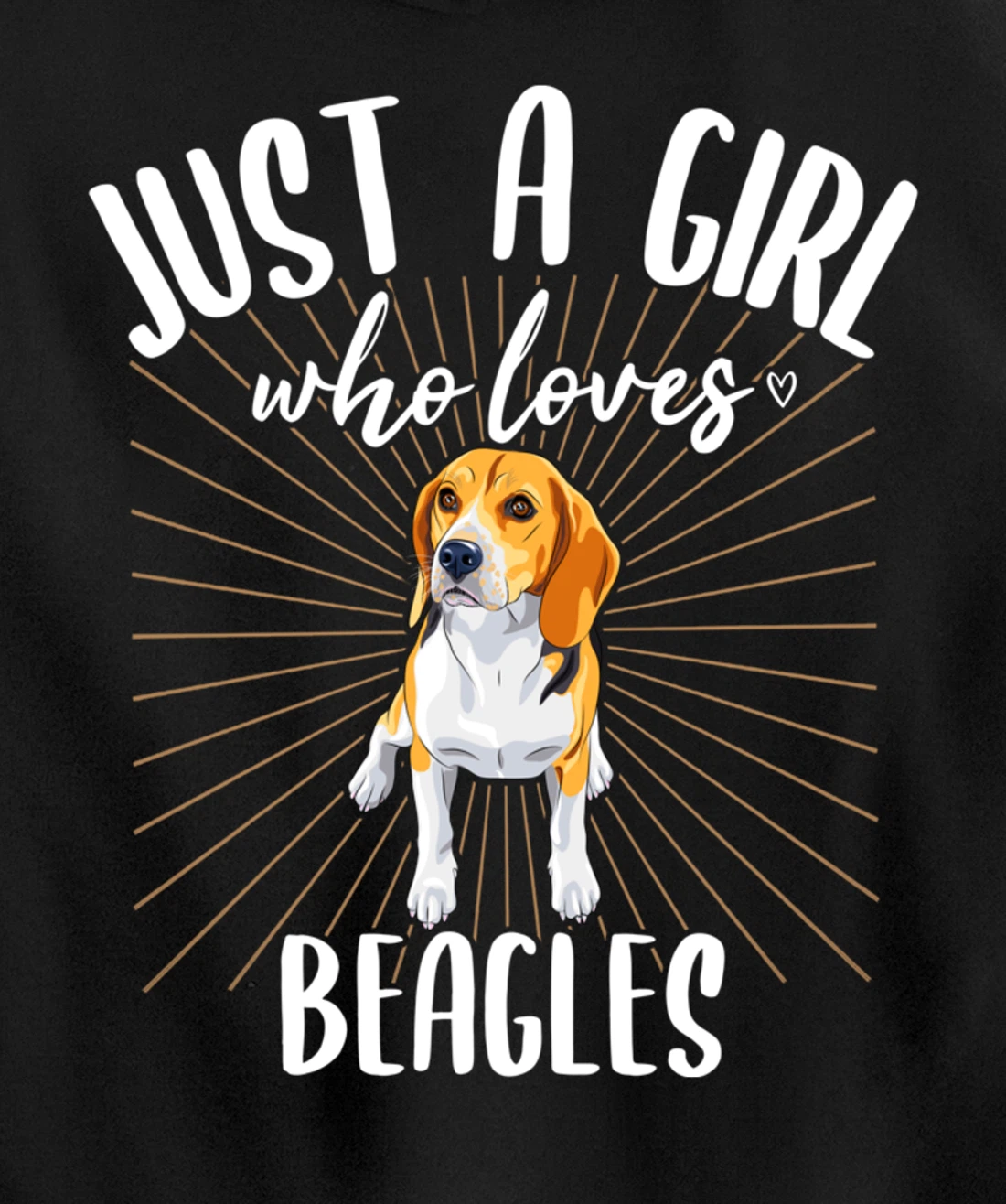 Just a Girl Who Loves Beagles - Cute Beagle Dog Pullover Hoodie