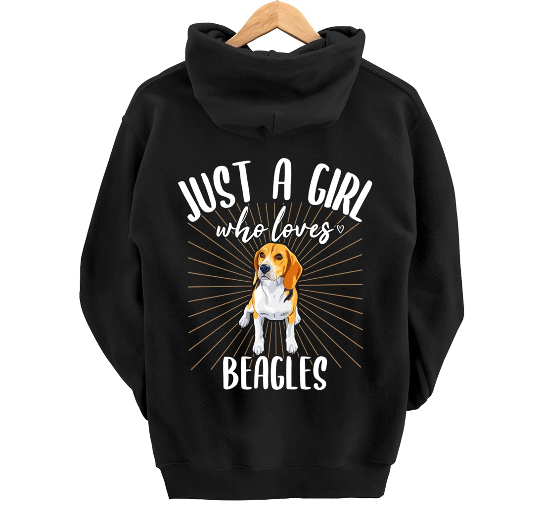 Just a Girl Who Loves Beagles - Cute Beagle Dog Pullover Hoodie