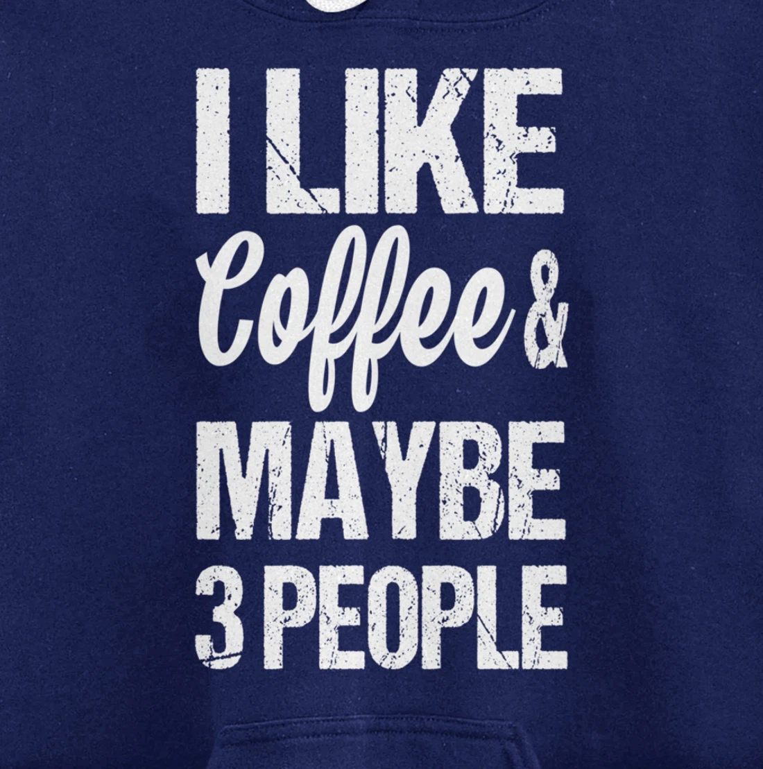 Women's I Like Coffee And Maybe 3 People Funny Caffeine Pullover Hoodie