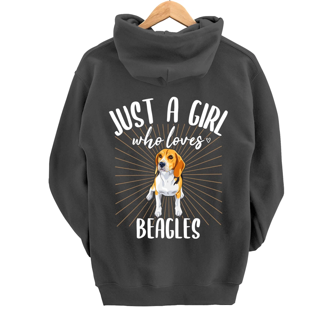 Just a Girl Who Loves Beagles - Cute Beagle Dog Pullover Hoodie
