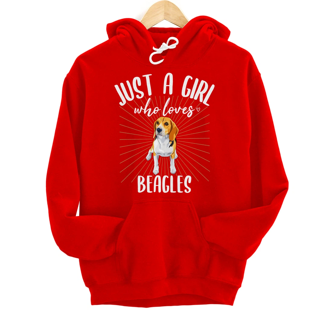 Just a Girl Who Loves Beagles - Cute Beagle Dog Pullover Hoodie
