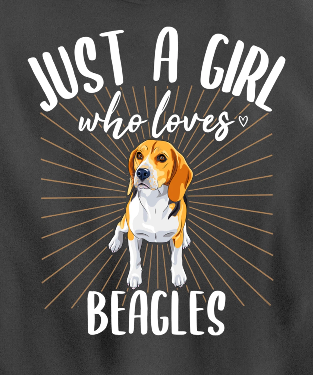 Just a Girl Who Loves Beagles - Cute Beagle Dog Pullover Hoodie
