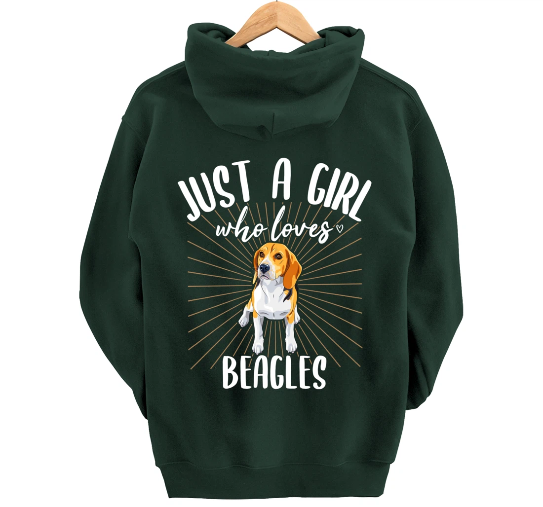 Just a Girl Who Loves Beagles - Cute Beagle Dog Pullover Hoodie