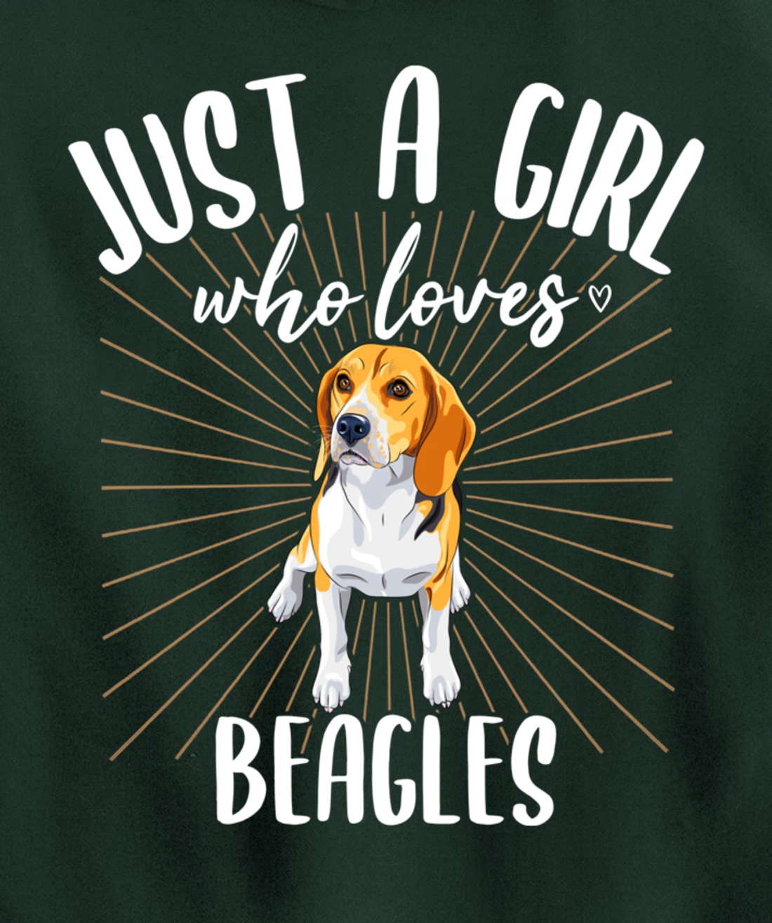 Just a Girl Who Loves Beagles - Cute Beagle Dog Pullover Hoodie