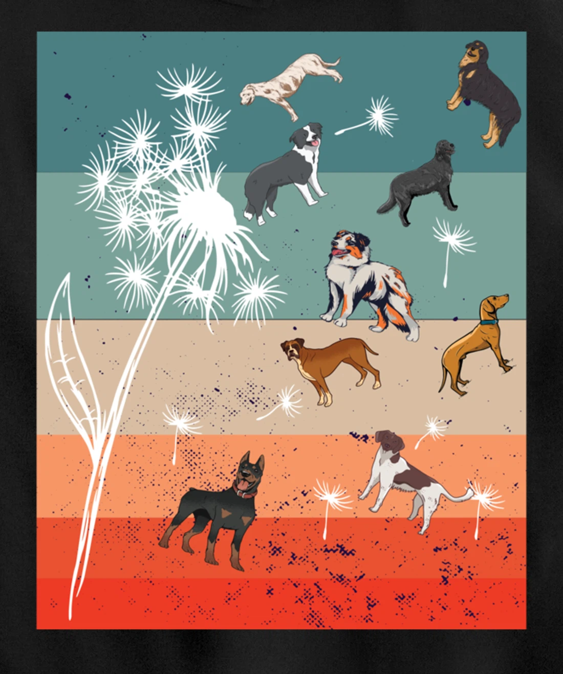 Faith Dandelion Butterflies Floral Flower Fly About Dogs Paw Pullover Hoodie