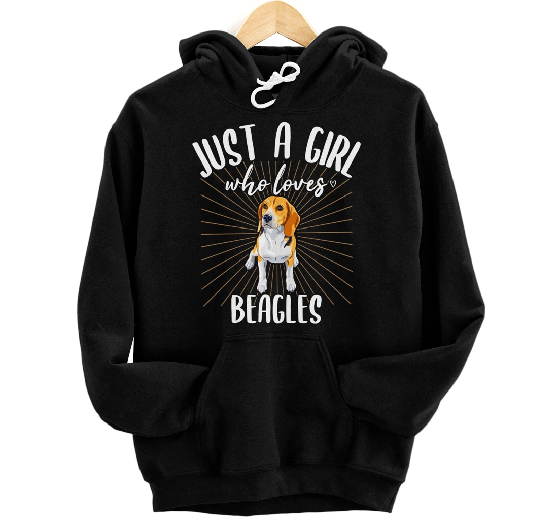 Just a Girl Who Loves Beagles - Cute Beagle Dog Pullover Hoodie