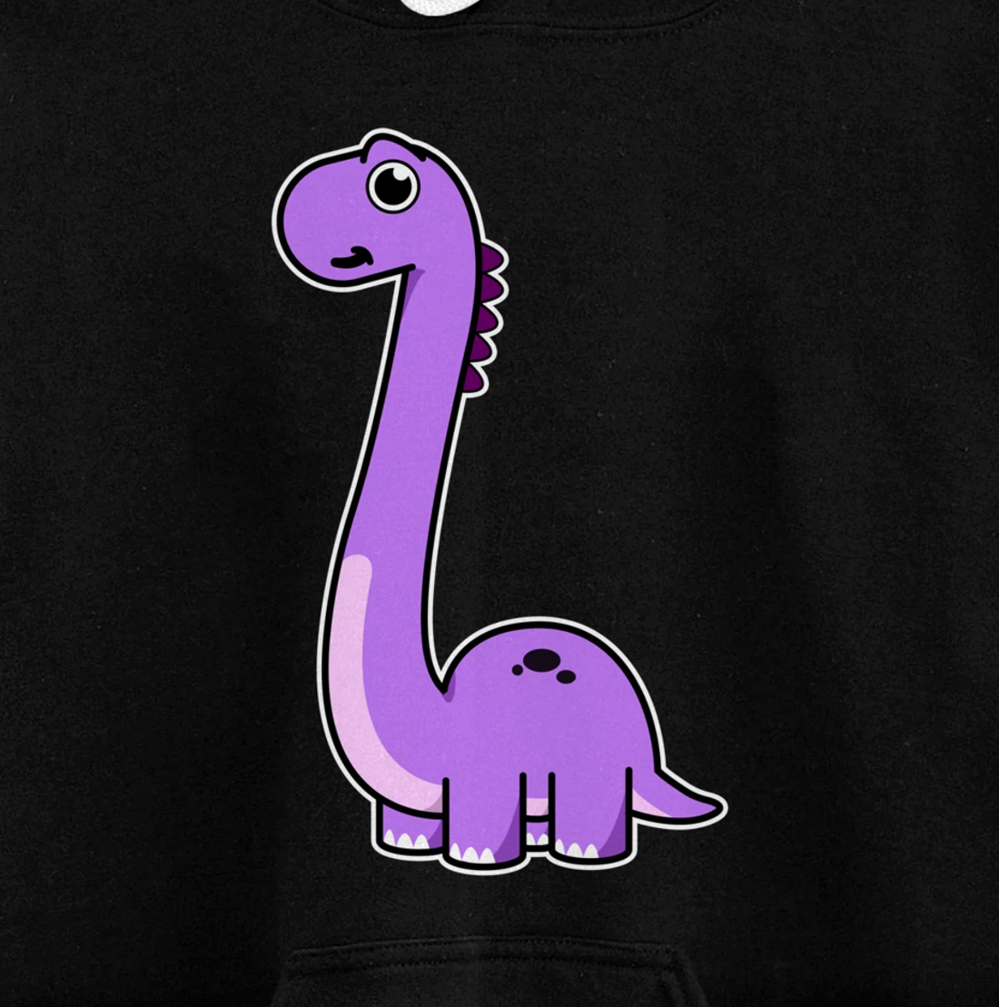 Cute Brontosaurus Dinosaur Tee - Purple Dino Pullover Hoodie