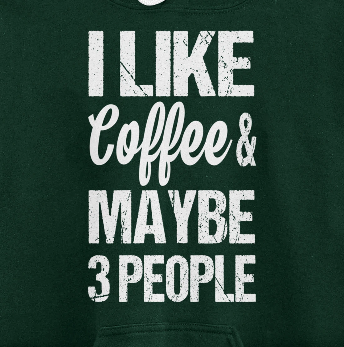 Women's I Like Coffee And Maybe 3 People Funny Caffeine Pullover Hoodie
