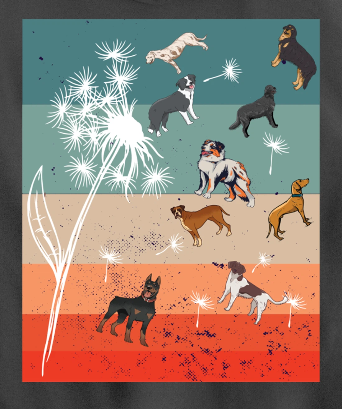 Faith Dandelion Butterflies Floral Flower Fly About Dogs Paw Pullover Hoodie