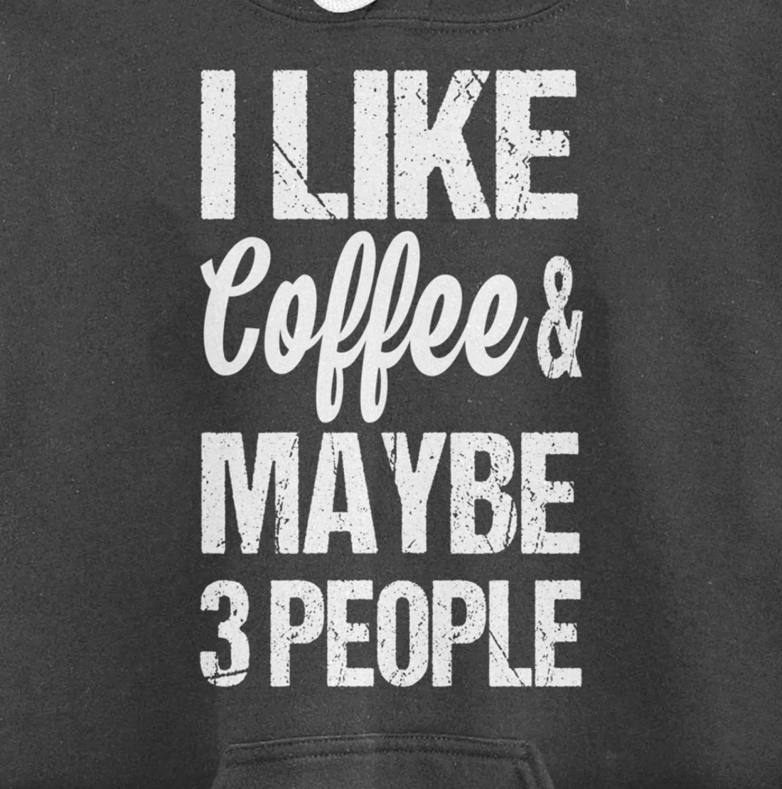Women's I Like Coffee And Maybe 3 People Funny Caffeine Pullover Hoodie