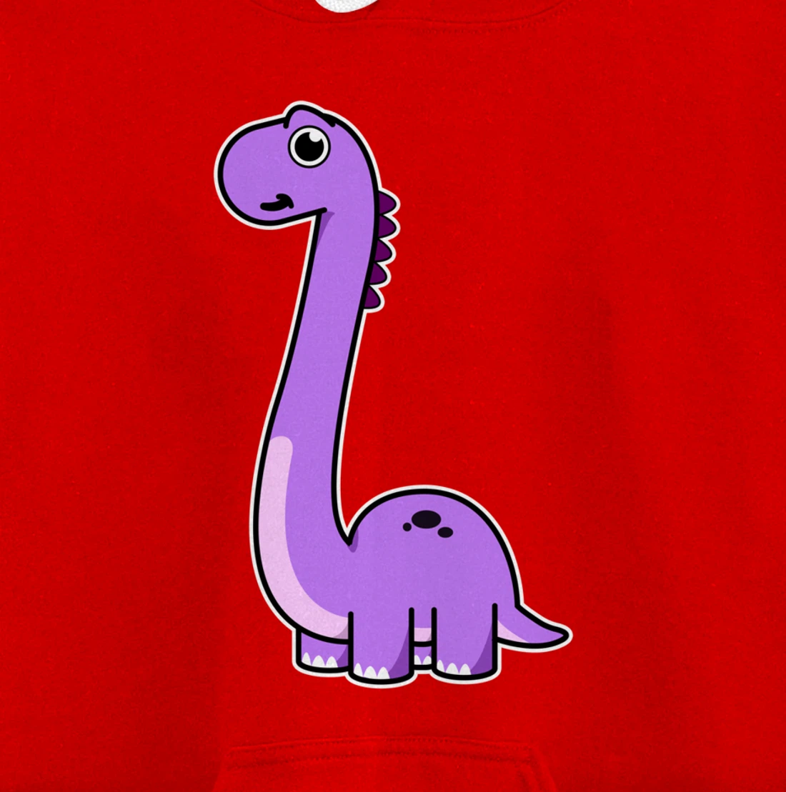 Cute Brontosaurus Dinosaur Tee - Purple Dino Pullover Hoodie