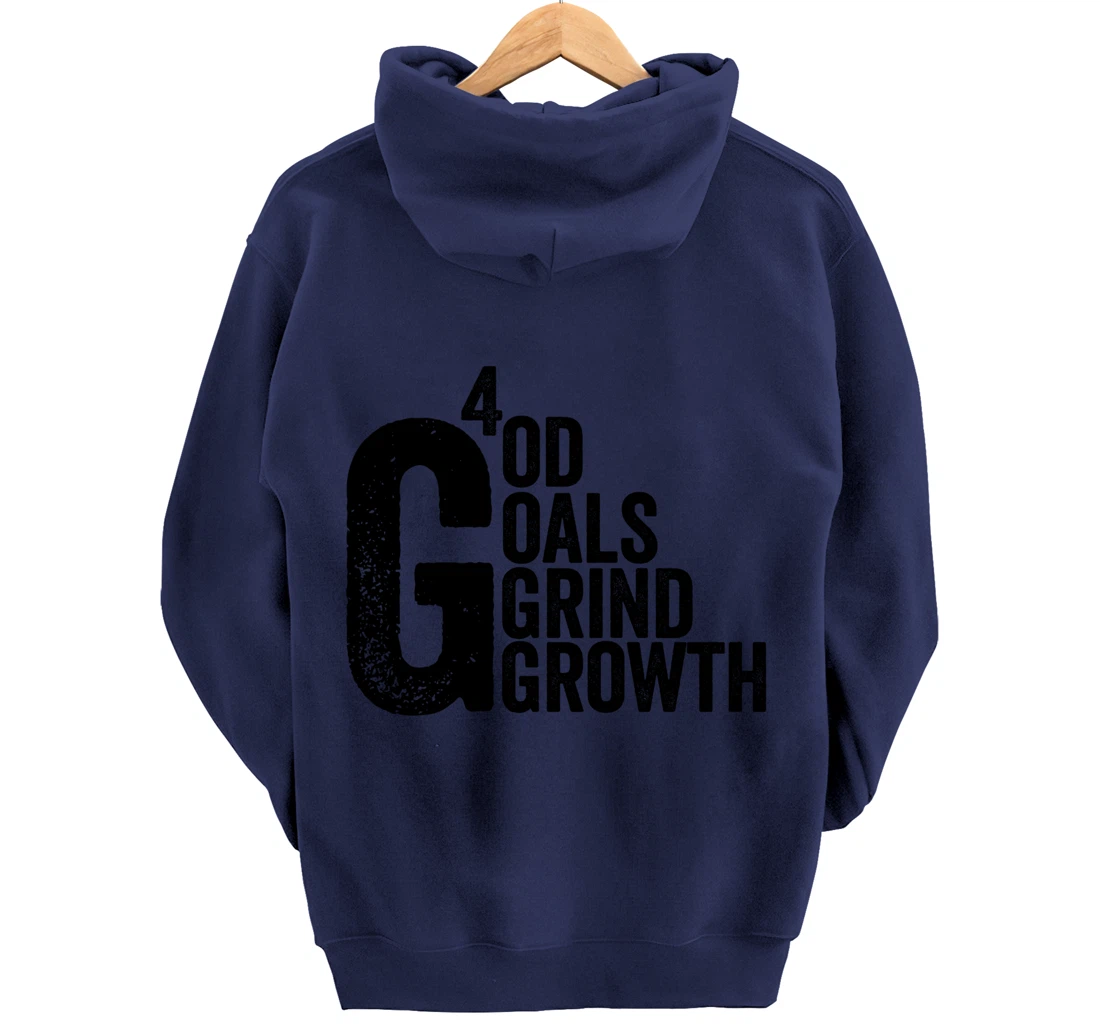 God Goals Grind Growth Pullover Hoodie