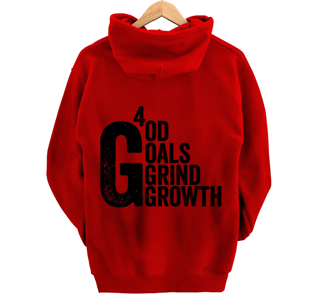 God Goals Grind Growth Pullover Hoodie