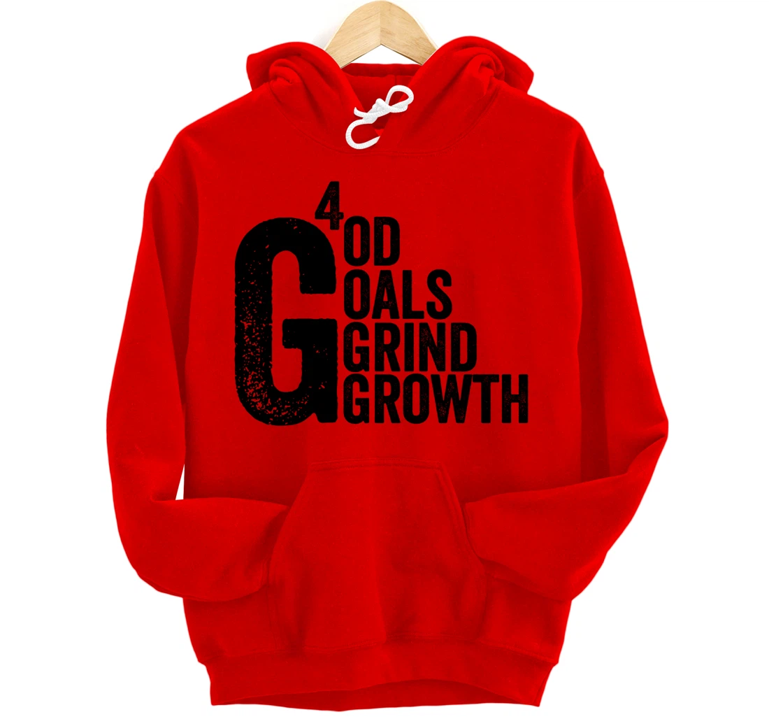God Goals Grind Growth Pullover Hoodie