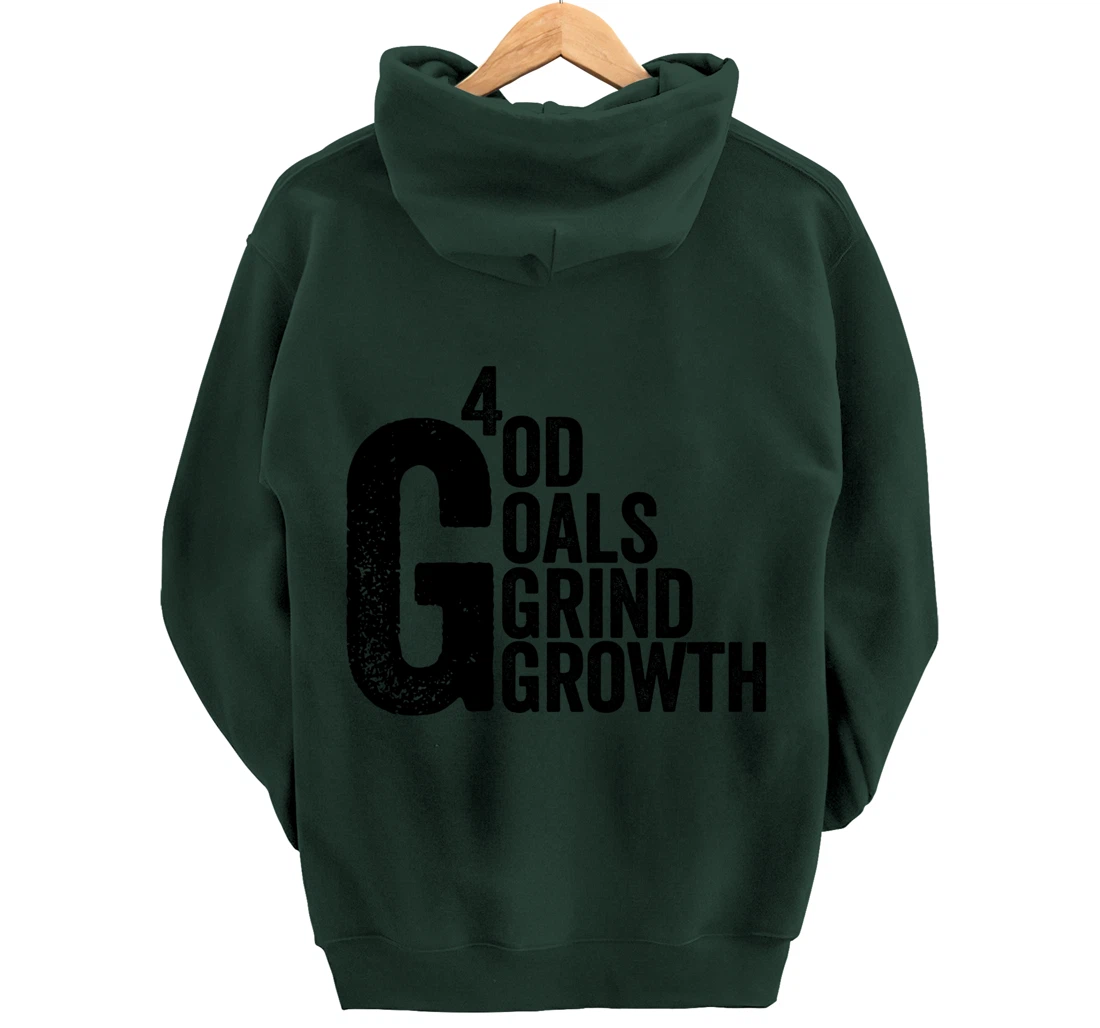 God Goals Grind Growth Pullover Hoodie