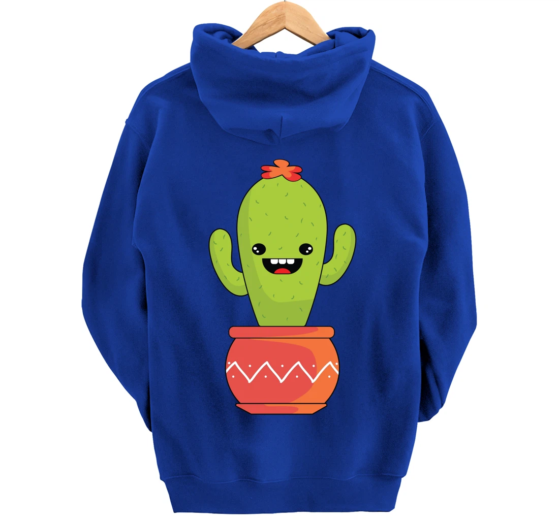 Kawaii Anime Cactus Cartoon Gift Pullover Hoodie