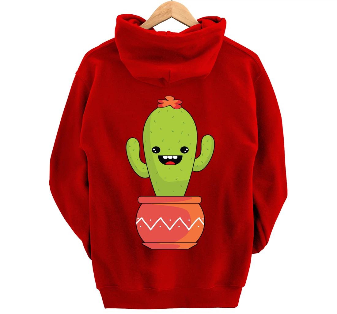 Kawaii Anime Cactus Cartoon Gift Pullover Hoodie