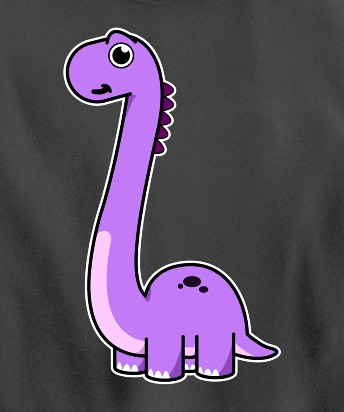 Cute Brontosaurus Dinosaur Tee - Purple Dino Pullover Hoodie