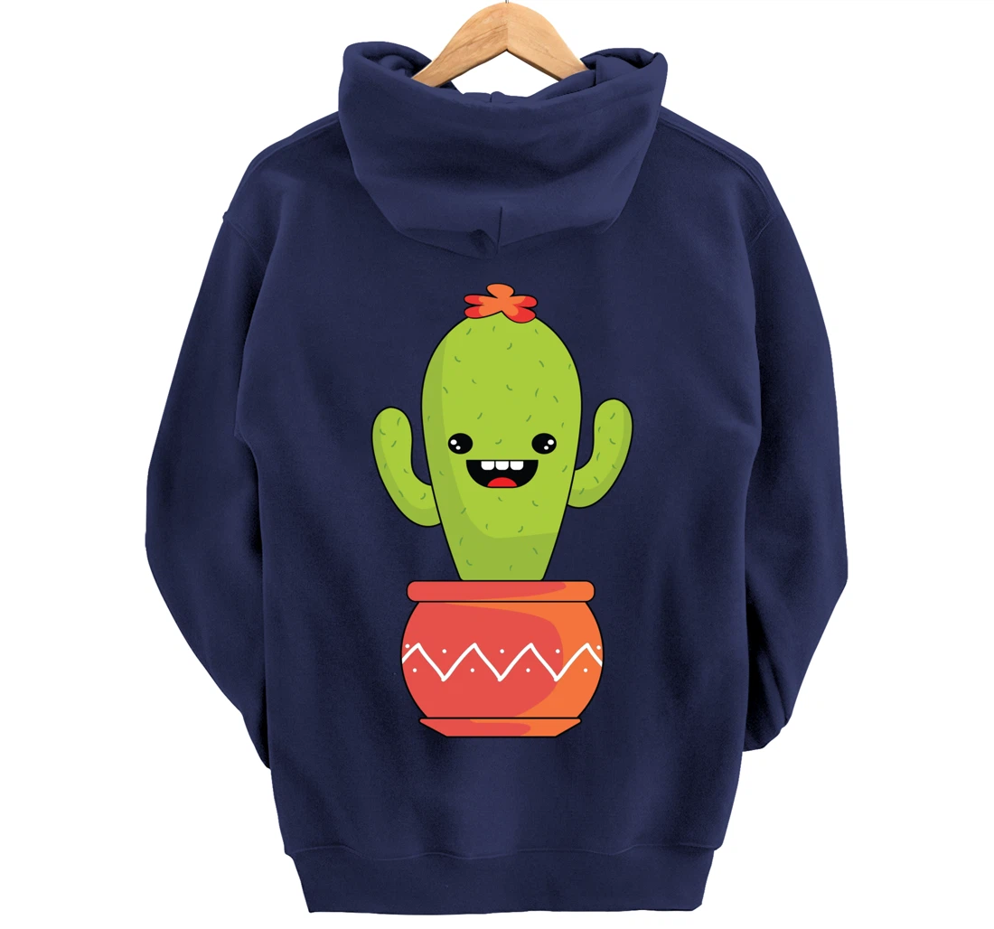 Kawaii Anime Cactus Cartoon Gift Pullover Hoodie