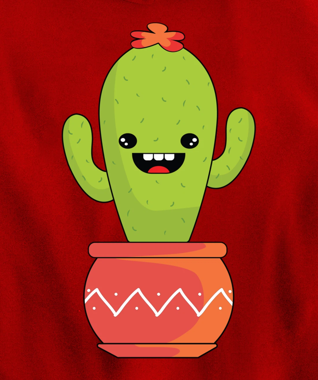 Kawaii Anime Cactus Cartoon Gift Pullover Hoodie