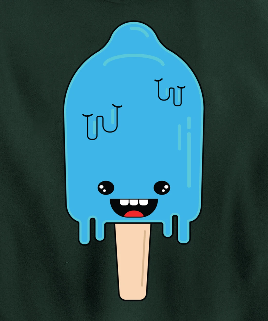 Cartoon Ice Cream frozen pop - Winter Chill Anime Pullover Hoodie