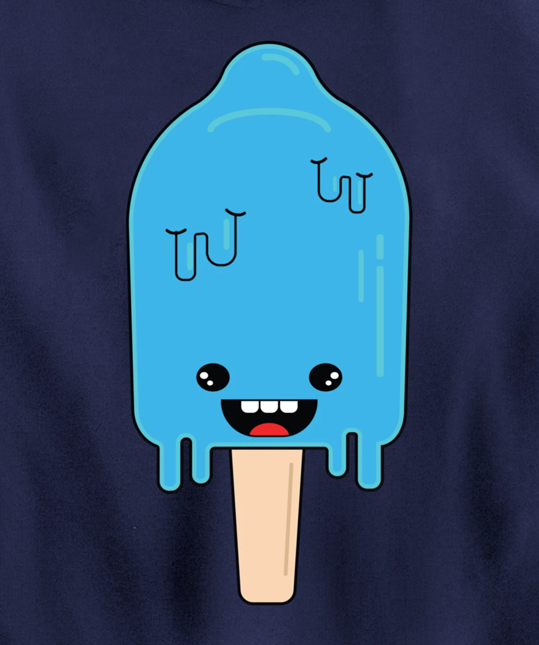 Cartoon Ice Cream frozen pop - Winter Chill Anime Pullover Hoodie