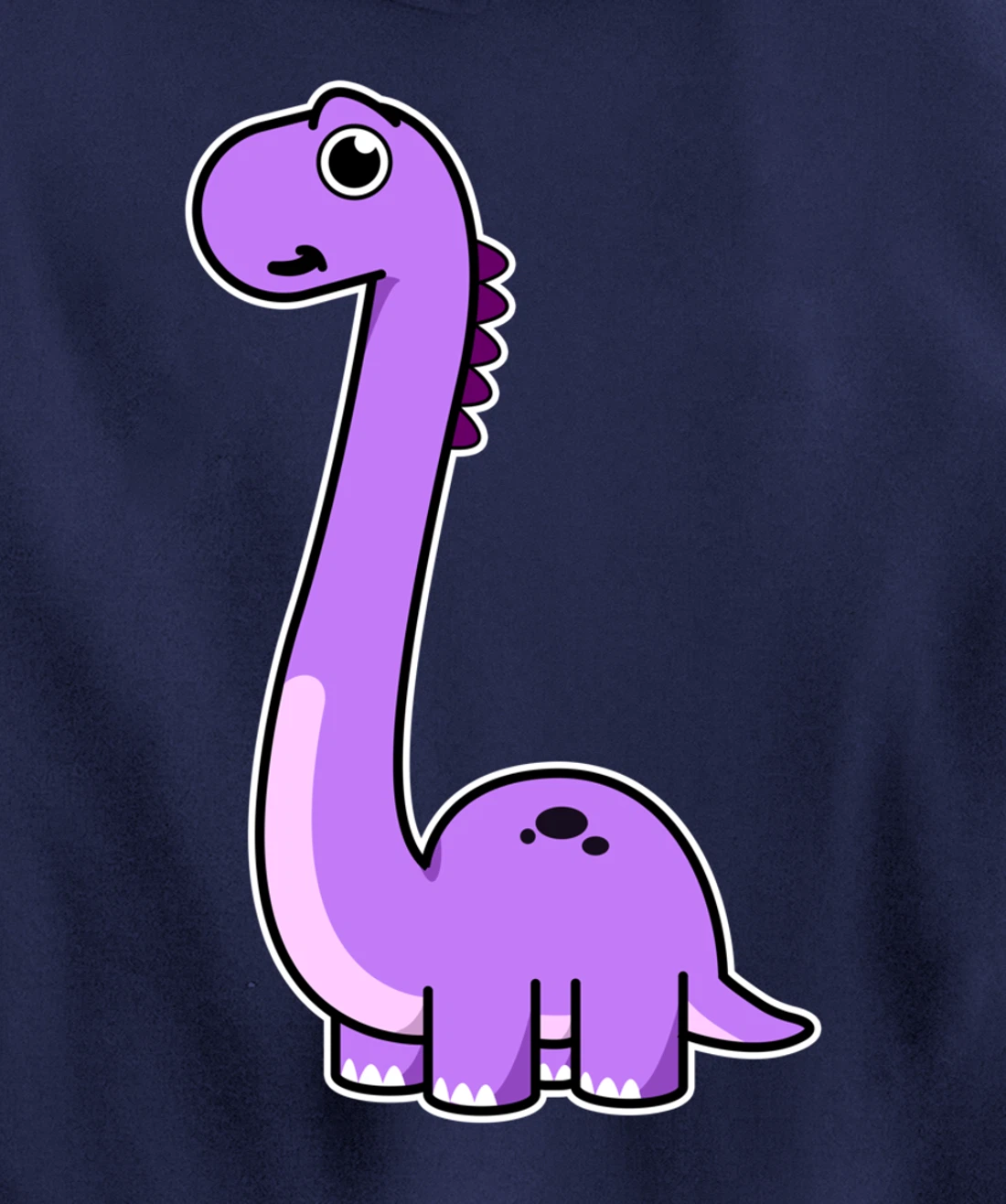 Cute Brontosaurus Dinosaur Tee - Purple Dino Pullover Hoodie