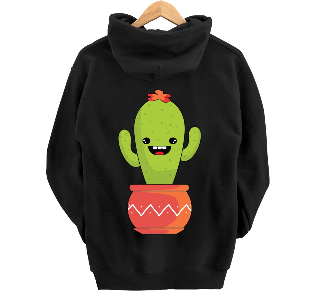 Kawaii Anime Cactus Cartoon Gift Pullover Hoodie