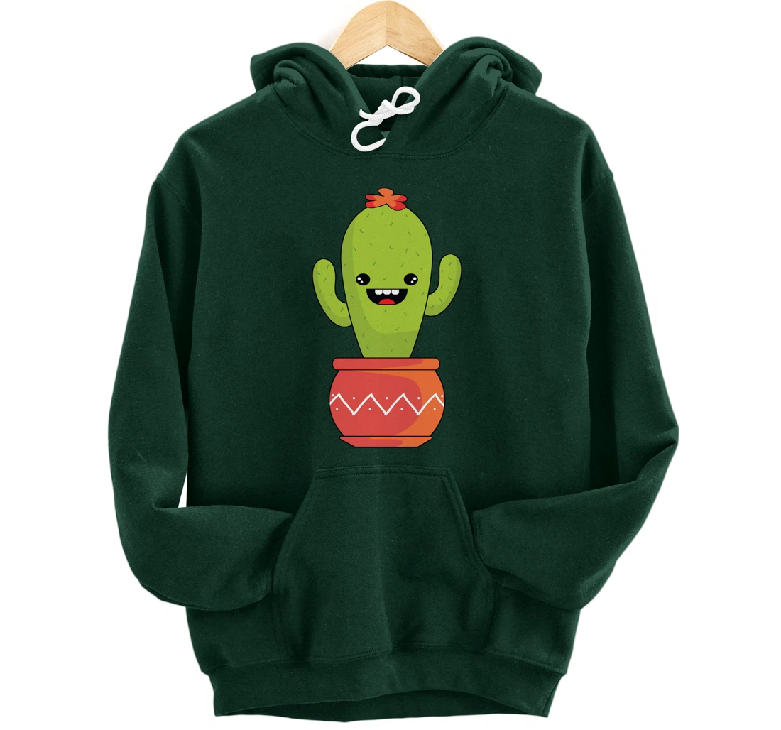 Kawaii Anime Cactus Cartoon Gift Pullover Hoodie