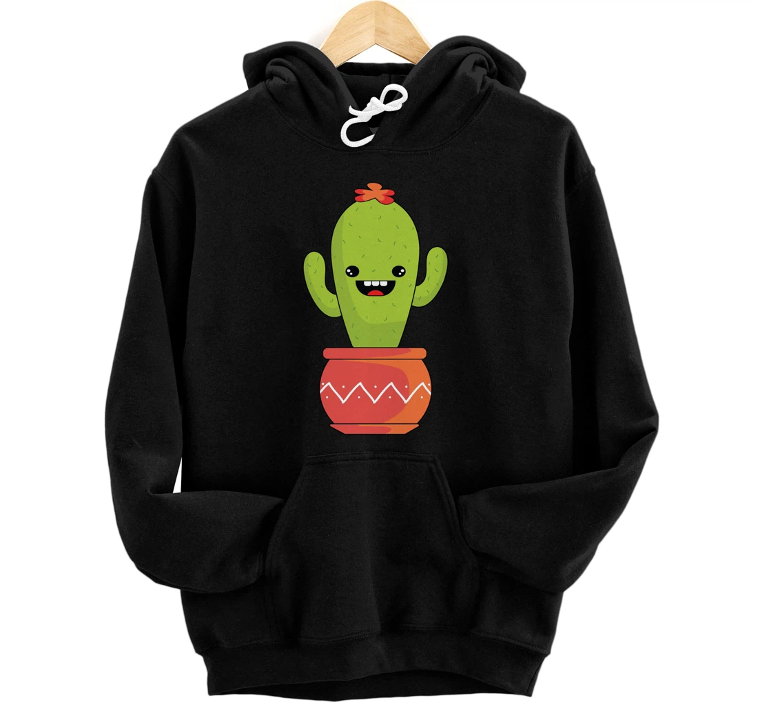 Kawaii Anime Cactus Cartoon Gift Pullover Hoodie
