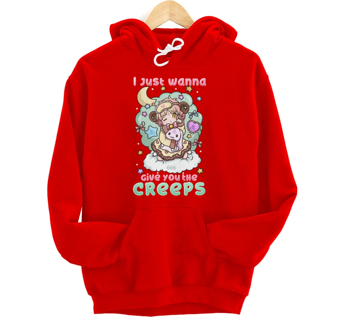 I Just Wanna Give You The Creeps I Pastel Goth Witchcraft Pullover Hoodie
