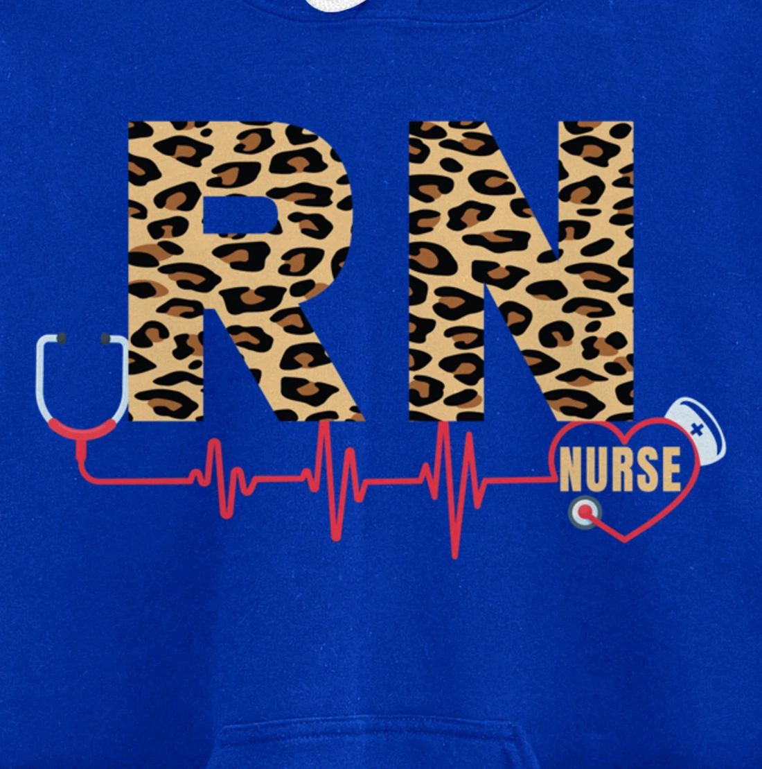 Funny Leopard Nursing Lover Graphic for Women Girls RN Nurse Pullover Hoodie