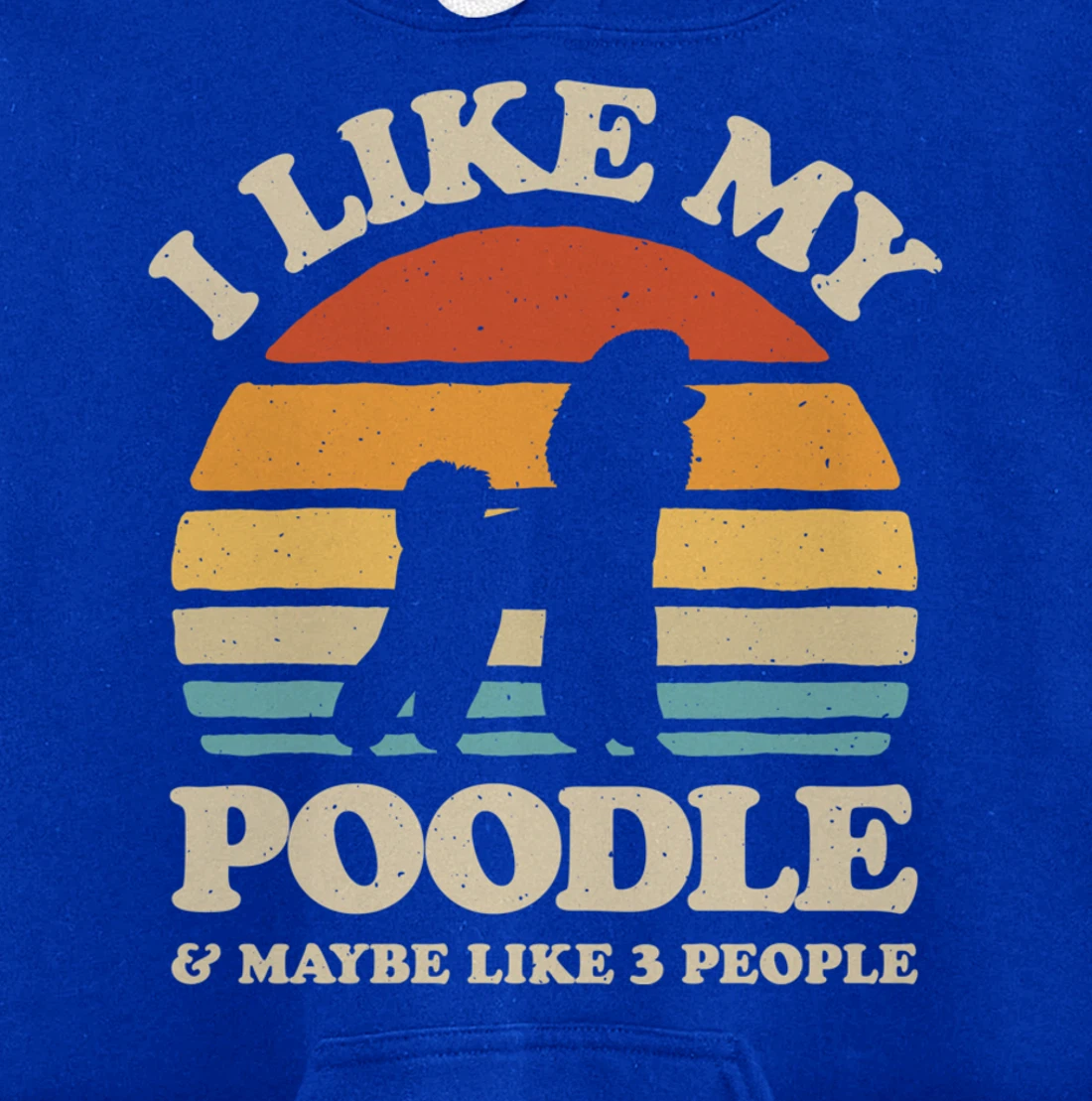 I Like My Poodle And Maybe Like 3 People Dog Lover Retro Men Pullover Hoodie