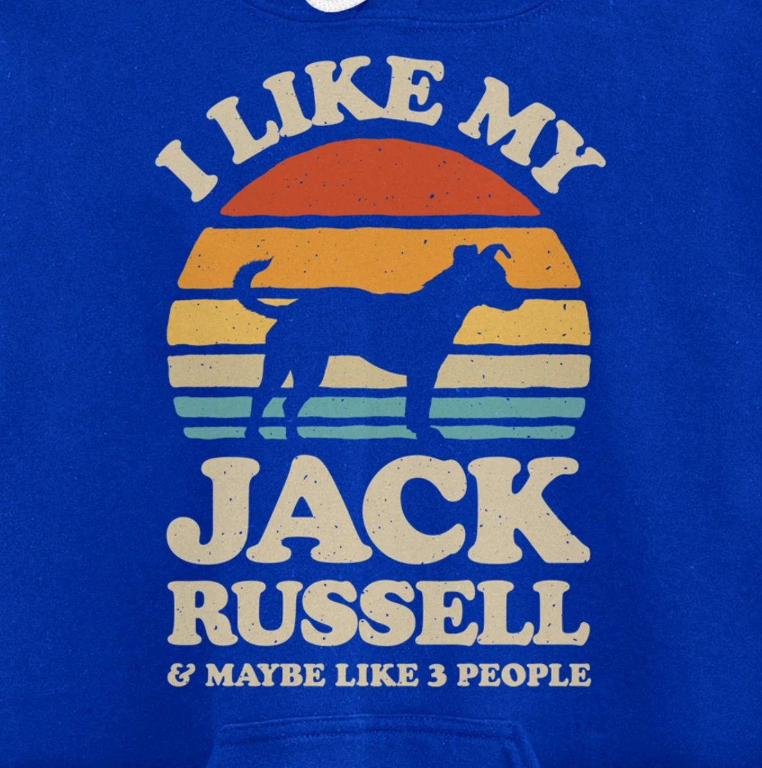 I Like My Jack Russell And Maybe Like 3 People Dog Retro Men Pullover Hoodie