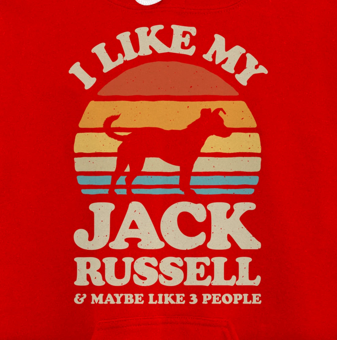 I Like My Jack Russell And Maybe Like 3 People Dog Retro Men Pullover Hoodie