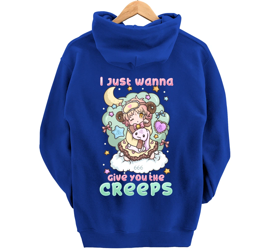 I Just Wanna Give You The Creeps I Pastel Goth Witchcraft Pullover Hoodie