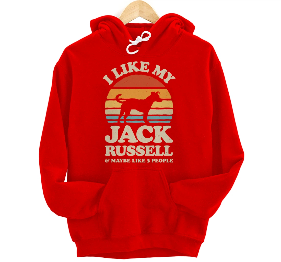 I Like My Jack Russell And Maybe Like 3 People Dog Retro Men Pullover Hoodie
