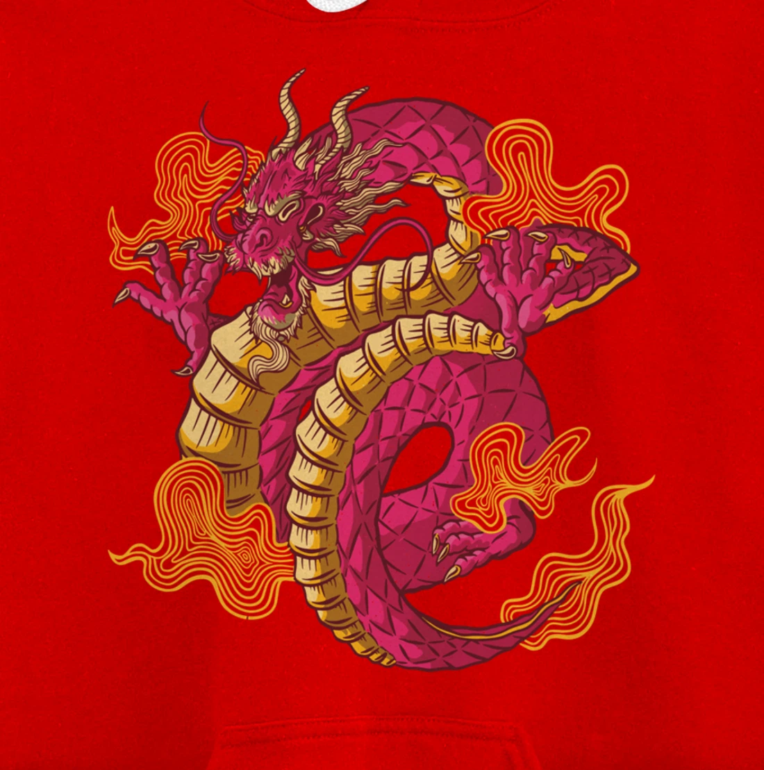 Cool Japanese Dragon Pullover Hoodie