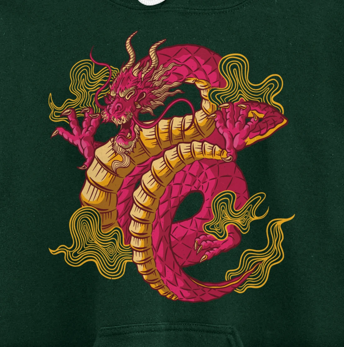 Cool Japanese Dragon Pullover Hoodie