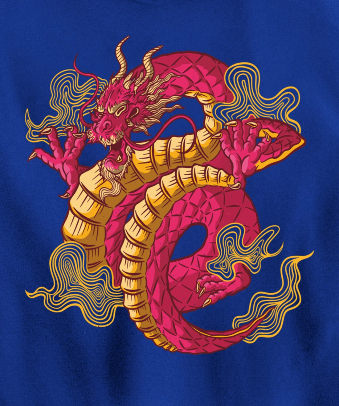 Cool Japanese Dragon Pullover Hoodie