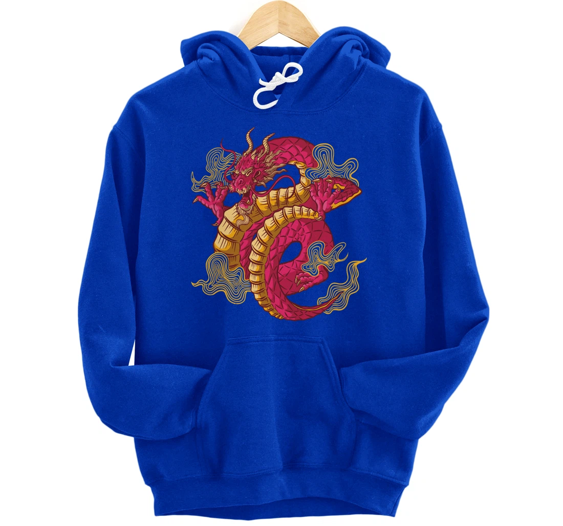Cool Japanese Dragon Pullover Hoodie