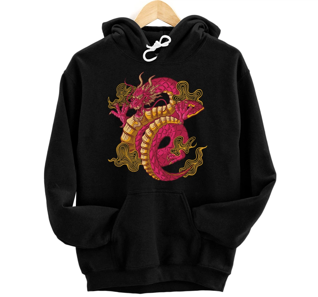 Cool Japanese Dragon Pullover Hoodie