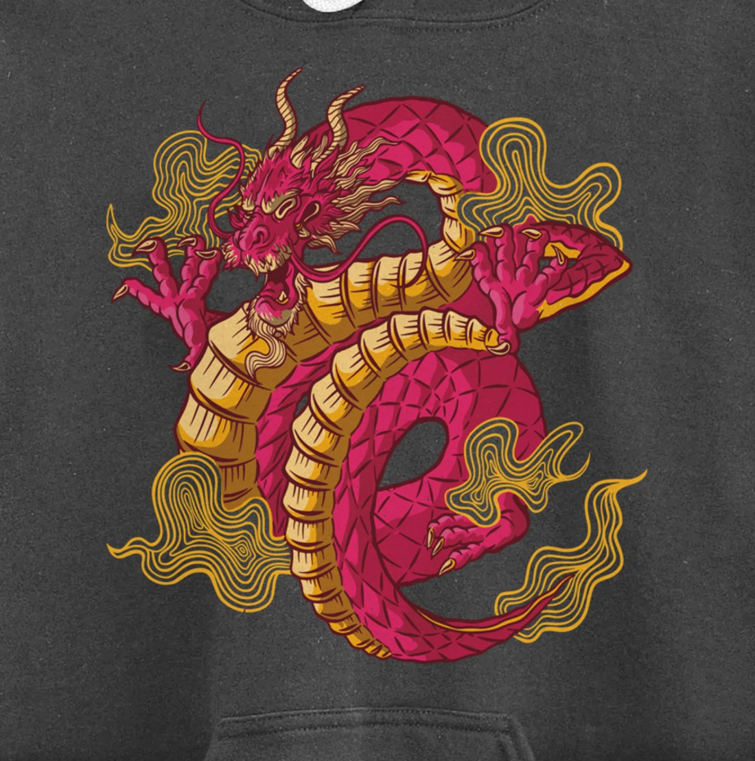 Cool Japanese Dragon Pullover Hoodie