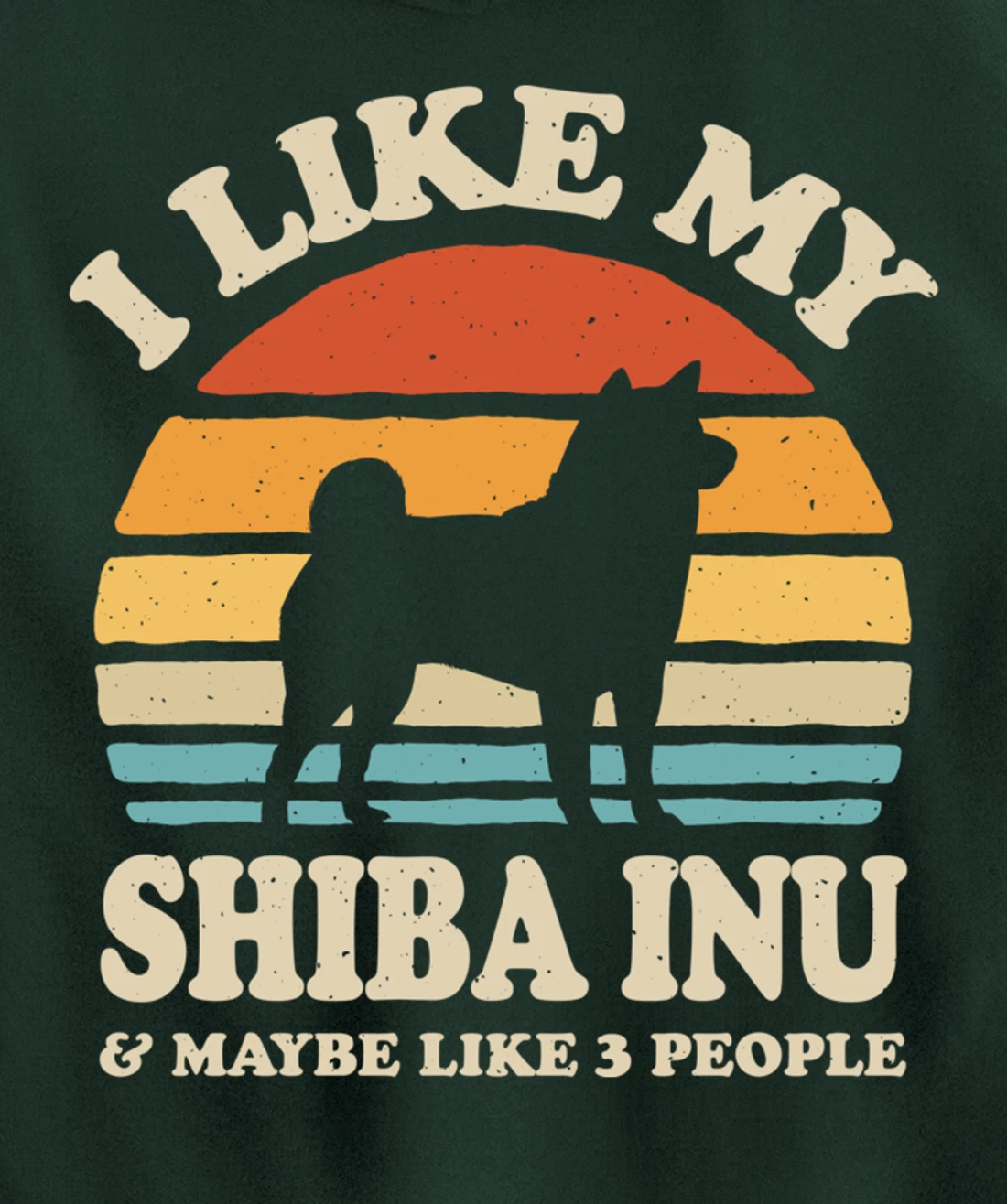 I Like My Shiba Inu And Maybe Like 3 People Dog Lover Retro Pullover Hoodie