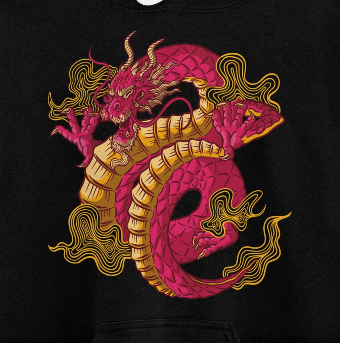 Cool Japanese Dragon Pullover Hoodie