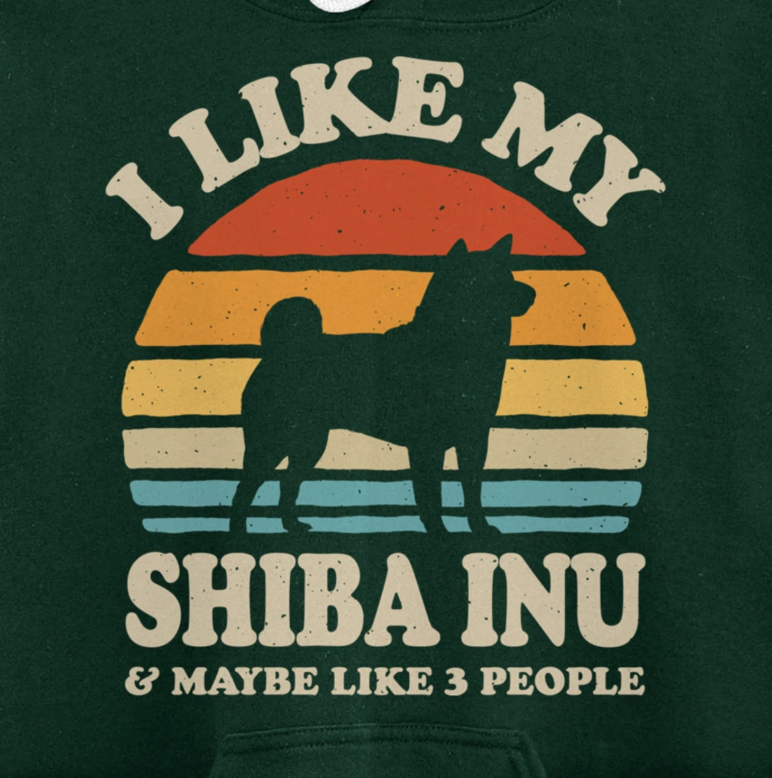 I Like My Shiba Inu And Maybe Like 3 People Dog Lover Retro Pullover Hoodie