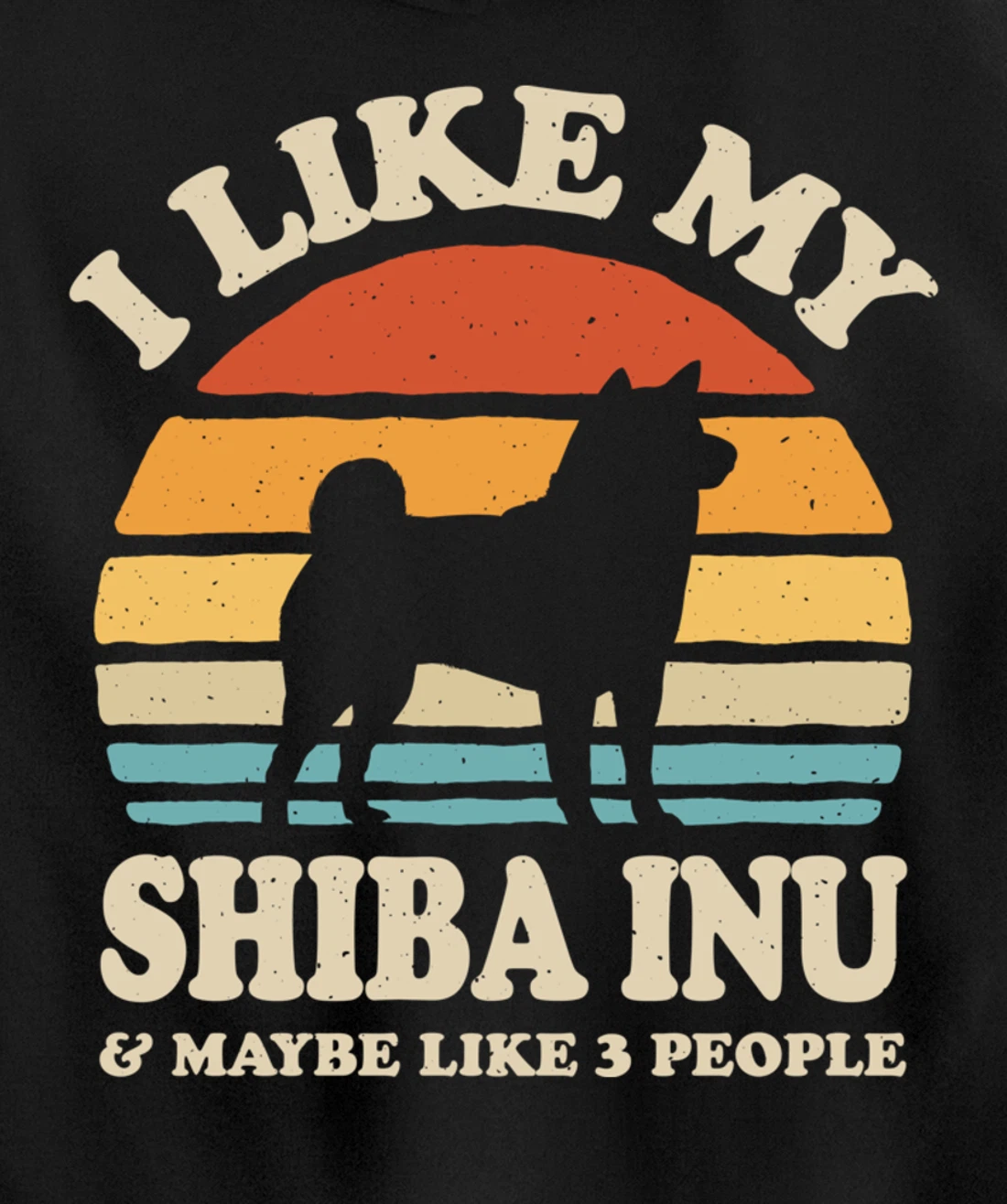 I Like My Shiba Inu And Maybe Like 3 People Dog Lover Retro Pullover Hoodie